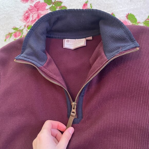 Mountian warehouse burgundy quarter zip pullover sweater! - Picture 13 of 15